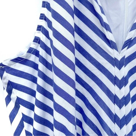J.Crew striped cotton poplin wide leg jumpsuit size 2 - Picture 5 of 10